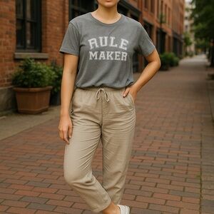 City Streets Gray Rule Maker Casual Basic Graphic Tee T-Shirt Size X-Large